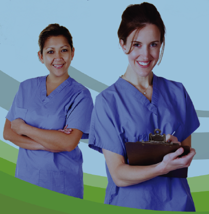Caregiver with patient